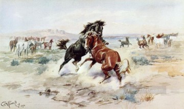 ザ・チャレンジ 2 1898 チャールズ・マリオン・ラッセル Oil Paintings